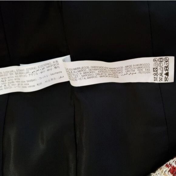 Zara Long Sleeve Double Breasted Woven Lined Blazer Front Flap Pockets Medium - Picture 15 of 16